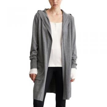 Marc O'Polo Kapuzenstrickjacke grau S
