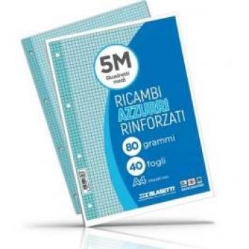 Ricambio A4 Rinforzato 5m Blasetti 40fg. 80gr Azzurro 7808