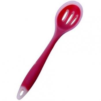 ULee Multi-Color Silicone Slotted Spoon in Hygienic Solid Coating, Heat Resistant, BPA Free