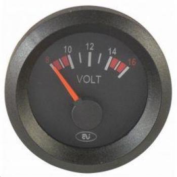 AMA - Voltmetro analogico 8-16V Ø52 12V