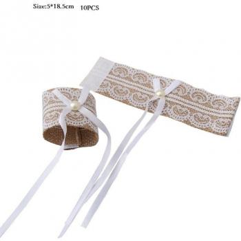 Natural Jute Burlap Napkin Ring Holders (5/10/15/20 pcs)