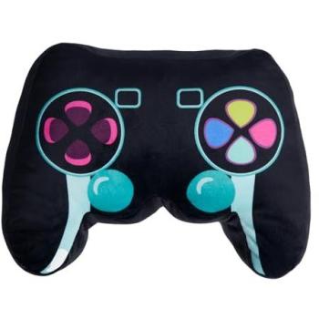 Remote‑Shaped Gamer Pillow for Bedroom & Sofa – Black
