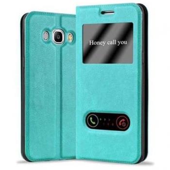 Carcasa Libro Turquesa Menta con Cierre Magnético para Galaxy J7 2016