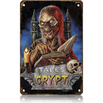Lienzo Metálico de Horror Tales From The Crypt 12x8