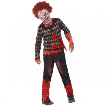 Zombie Clown Costume by Smiffys – Boys 4‑6 Years Red/Green