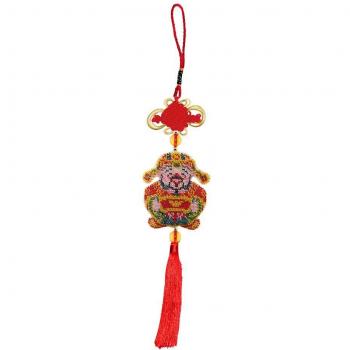 Tassel Bead Cross Stitch Pendant
