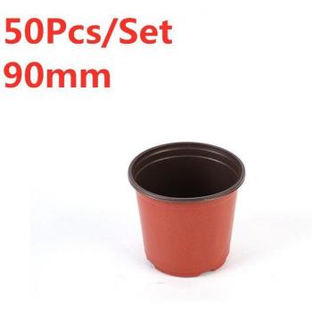 50Pcs Plastic Flower Pots for Garden Decoration