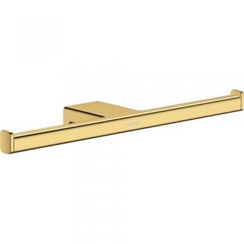 Hansgrohe AddStoris Doppelpapierrollenhalter, 41748, Farbe: Polished Gold Optic