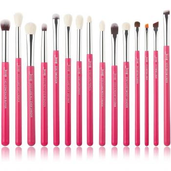 Jessup Rose-Carmin/Silber Make-up Pinsel Set 6-25 Stück, Schönheit, Foundation, Puder, Lidschatten, natürliche und synthetische Haare