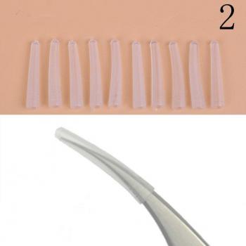 10 pièces pince à épiler avec étui de protection en silicone pour greffage de cils
