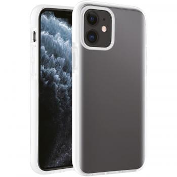 Vivanco Rock Solid Transparent Back Cover for iPhone 12/12 Pro - White, Inductive Charging, Shockproof, Water-Resistant
