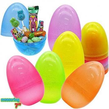 Classroom Prize Supplies Giant Easter Eggs (7 Inch) (Toylid Colors)