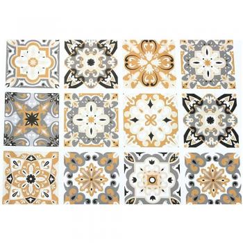 LUCKYYJ Removable Beige Moroccan Tiles Wallpaper