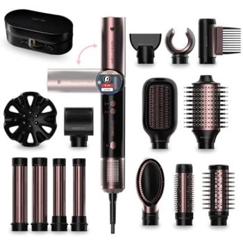 AirGlam 14in1 Flex Negro – Cecotec: 14 Cabezales Intercambiables con Revestimiento Cerámico y Queratina