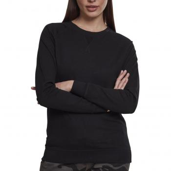 Urban Classics Ladies Terry Raglan Crew Suter Pulver, Negro