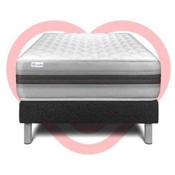 Cama Convertible VITALIT Negra con Espuma Viscoelástica 90x190