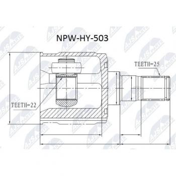 NTY Drive Shaft Connection Kit (NPW‑HY‑503)