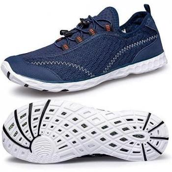 Men's Water Sports Swim Trainers by Lavibelle, Blue/White, 9.5