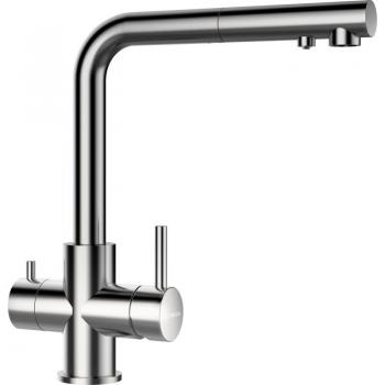 SCHOCK Vitus High Pressure Pull Out Kitchen Faucet Silver 22.4cm