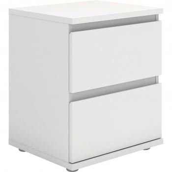 Nova 2-Drawer Night Table - White