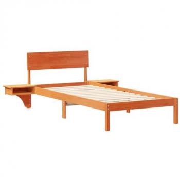 Cama Completa con Mesitas y Cabecera Marrón Cera Vidaxl