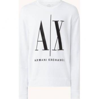 Sudadera Blanca con Logo Bordado Armani Exchange