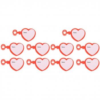 Heart-Shaped Stethoscope Name Tags - 10 Pieces