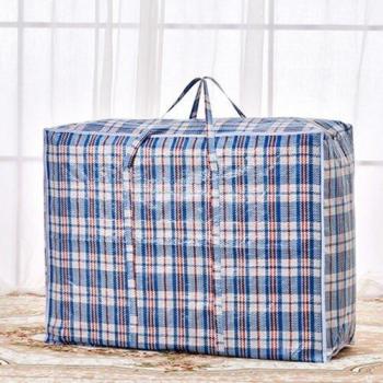 Large Plaid Waterproof Storage Bag - Reusable Laundry Tote