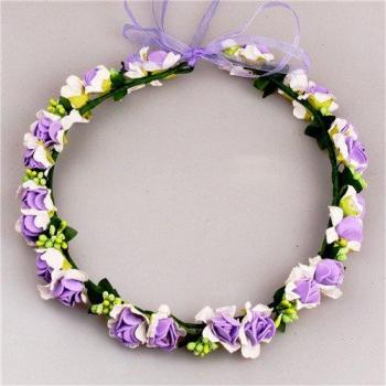 Verstellbare Blumenkrone aus Stoff für Brautaccessoires