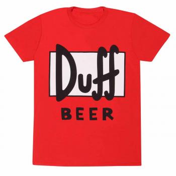 T-Shirt The Simpsons - Duff - S a XXL - Uomo - Rosso