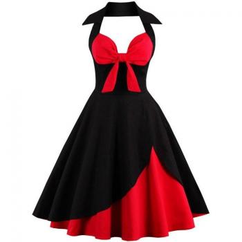 Vestido Midi Sexy con Cuello Pico y Partes Elegantes