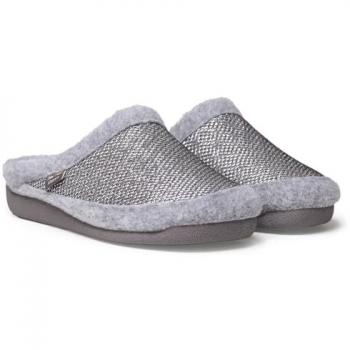 Toni Pons MOLY-S Zapatillas de casa destalonadas, pantufla, cuña interior, suela antideslizante, fieltro, babuchas, brillo, para señora