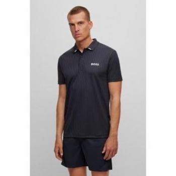 Polo Boss Maniche Corti Paddytech 10250629 Blu Scuro S