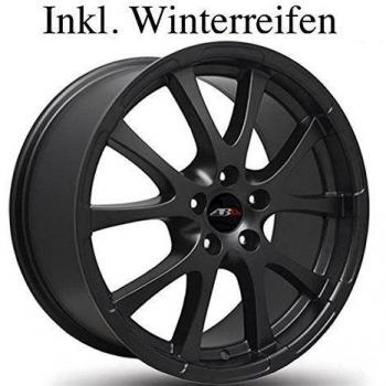 Abu Wheels ABU1 8 x 18 ET35 LK 5 x 112 Negro con Wanli sw211 225/40 R18 92 V XL Completo de ruedas - Rueda para Llantas de invierno invierno completo de - Juego de llantas de inv