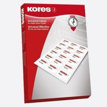 Kores Universal‑Label 52,5 × 21,2 mm – Weiß, GP (Inkjet/Laser/Kopierer)
