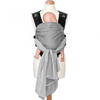 Bellybutton by manduca DUO - Innovatives Tragesystem, Babytrage und Tragetuch zugleich, Click & Tie System, Bauchtrage, abnehmbarer Hüftgurt, für Neugeborene und Babys bis 15 kg