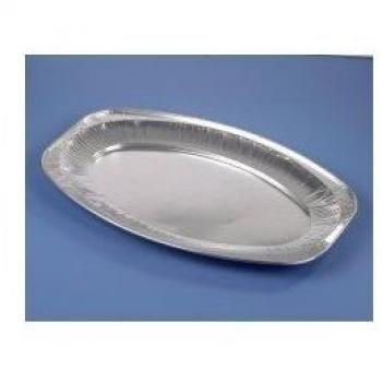 Set of 3 Large Oval Serving Trays Made from Strong and Lightweight Anodized Aluminum, Sized 33.3 cm x 23.3 cm Each