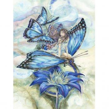 Fée Papillon Diamond Art – Pack Complet avec Strass, 20×30 cm
