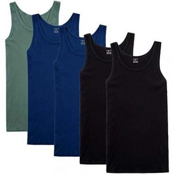 Canottiera Youchan Uomini – Pacchetto 5 – Cotone 100% – Nero Marino