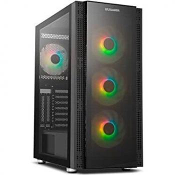 Caja Semitorre/ATX Nox Hummer Horus S/Fuente Usb3.0 Negra Argb C/Ventana