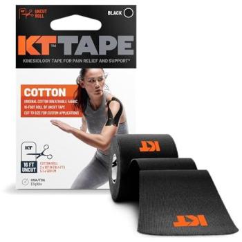 Reflective Black KT Tape – Original Cotton, No Latex, Uncut Kinesiology Strip
