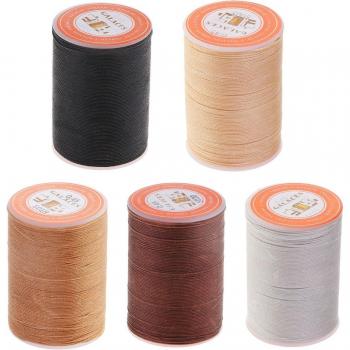 Multicolor Waxed Cord 0.45mm - 5 Spools for Leather and Household Use