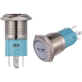 16mm Metal Momentary Push Button Switch with LED for Car Care