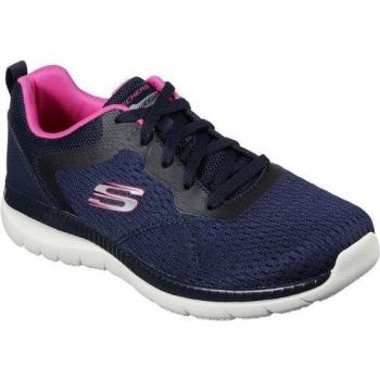 Skechers Bountiful Quick Path baskets couleur bleu foncé et rose fluo 40 (EU)