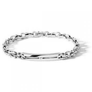 Bracciale COMETE GIOIELLI UOMO ZERO in acciaio e diamante con codice UBR578