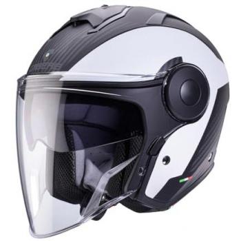 Casco Jet Caberg Soho Milano Nero Opaco Bianco XXL