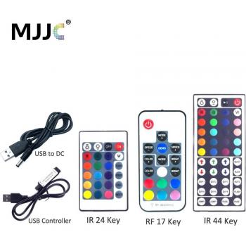 USB LED Controller 5V Mini 3 17 44 24 Key IR RF RGB Remote Wireless