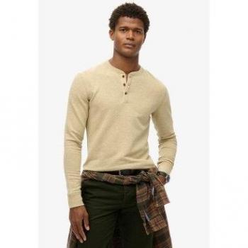Tee Superdry L Manga Larga Hombre Beige