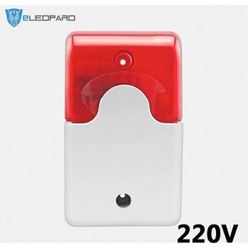 ELEOPARD 12V Wired Alarm Siren with Flashing Strobe