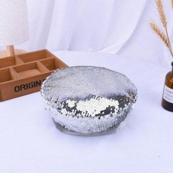 Vintage Sequin Dance Beret – Artist & Singer Cap